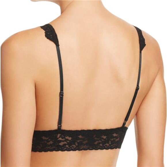 Hanky Panky Suprima Cotton Padded Lace Bralette in Black $68 NWT - Picture 2 of 4